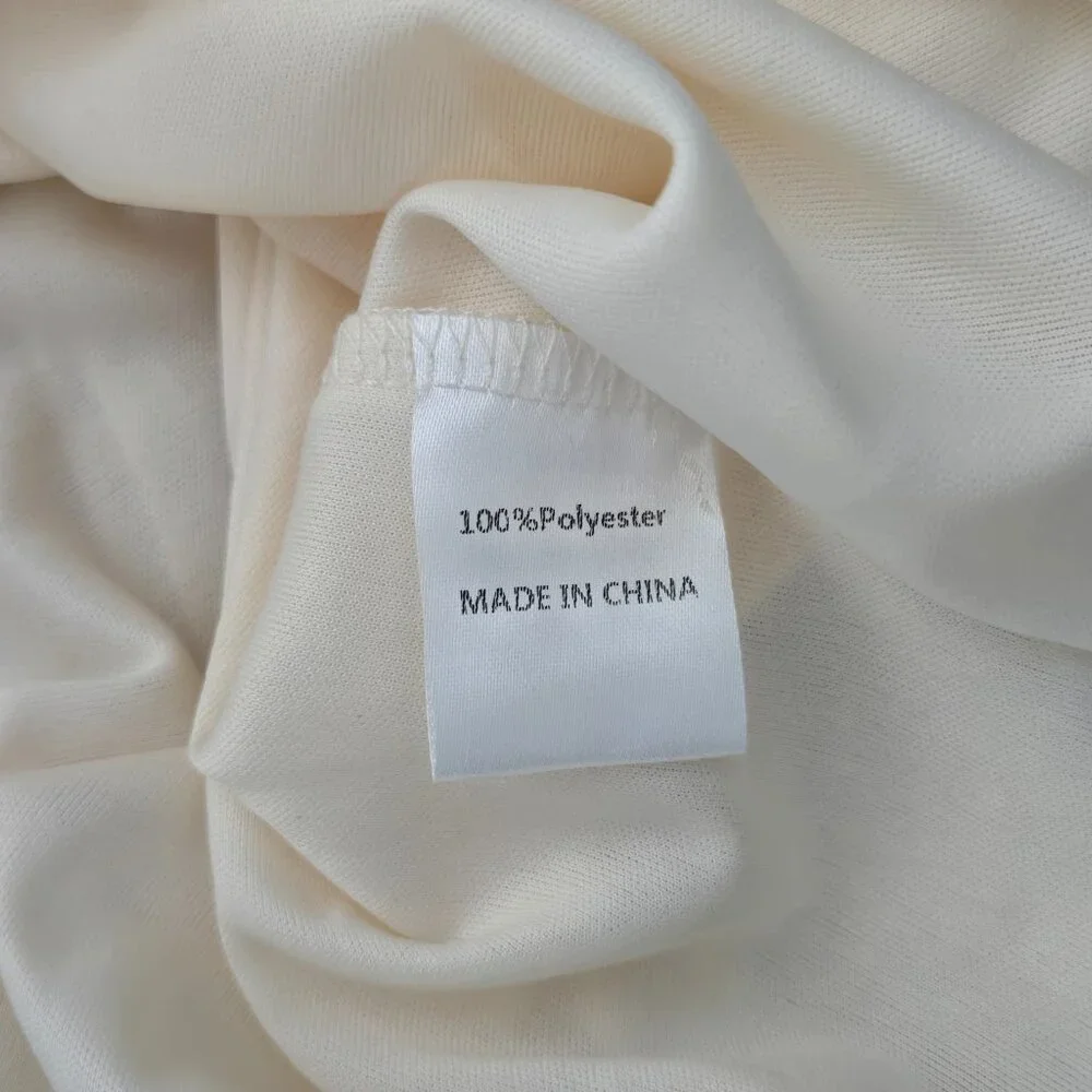 NWT | Zesica Pleated Crochet Halter Dress | Cream White | Medium - Picture 6 of 7